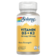SOLARAY Vitamin D3 + K2, D & K Vitamins for Calcium Absorption and Support for Healthy Cardiovascular System & Arteries, Non-GMO & No Soy (120 Servings, 120 VegCaps)