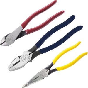 Klein Tools 80020 Plier Set with Lineman's Pliers, Diagonal Cutters