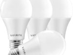 LUXRITE A19 LED Light Bulbs 100 Watt Equivalent Dimmable Indoor and Outdoor (4 Pack)