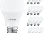 LUXRITE A19 LED Light Bulb 60 Watt Equivalent ETL Listed (16 Pack)