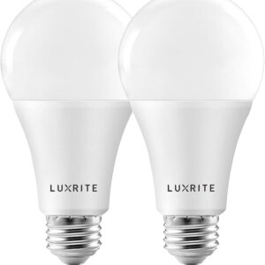 LUXRITE A21 LED Bulbs 150 Watt Equivalent Indoor and Outdoor (2 Pack)