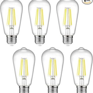 Ascher Dimmable Vintage LED Edison Bulbs Pack of 6