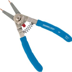 Channellock 927 8-Inch Snap Ring Plier | Precision Circlip Retaining Ring Pliers | Includes 5 Pairs of Interchangeable Tips | Made in the USA