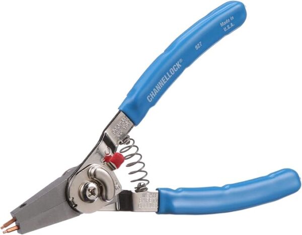 Channellock 927 8-Inch Snap Ring Plier | Precision Circlip Retaining Ring Pliers | Includes 5 Pairs of Interchangeable Tips | Made in the USA - Image 4