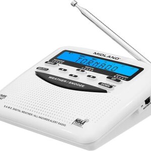 Midland - WR120B - NOAA Emergency Weather Alert Radio - Localized Programming, Trilingual Display, 60+ Emergency Alerts, Alarm, Selectable Alert Tone
