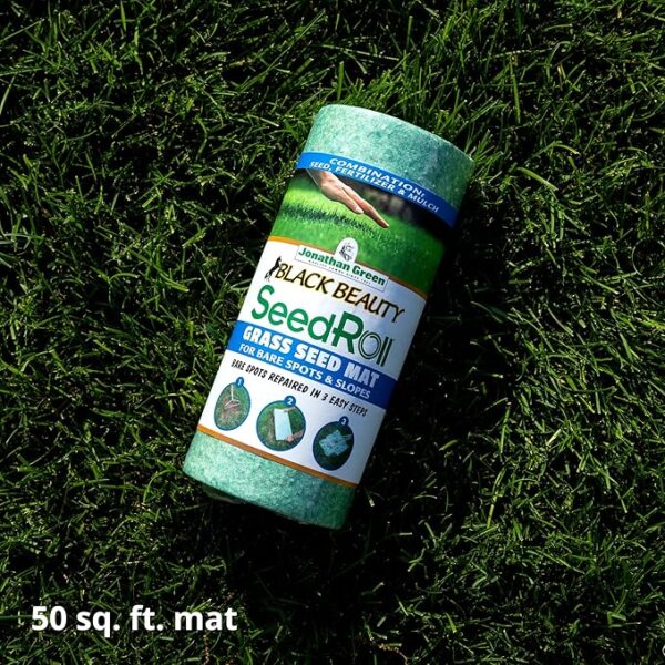 Jonathan Green (10410) Black Beauty SeedRoll Grass Seed Mat - Cool Season Lawn Seed, Fertilizer, & Mulch (50 Sq. Ft.) - Image 3