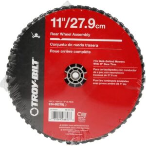 Original Equipment 11 in. Rear Wheel Assembly for Most Troy-Bilt Walk-Behind Mowers, OE# 634-05278.