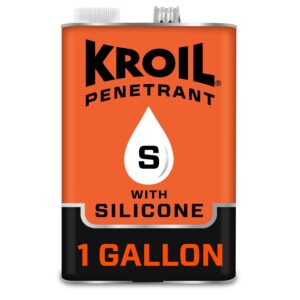 Kroil Penetrant Silikroil with Silicone - Rust Penetrating Lubricant - Corrosion Inhibitor Oil - Displaces Moisture - Home & Industrial Use - Liquid - Can - 1 gal (SK011)