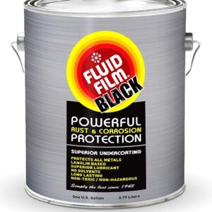 Fluid Film Black Non-Aerosol, Long Lasting Corrosion, Penetrant & Lubricant, Anti-Rust Coating, Protects All Metals in Marine and Undercoating in Automotive & Snow-Handling Vehicles, 1 Gallon