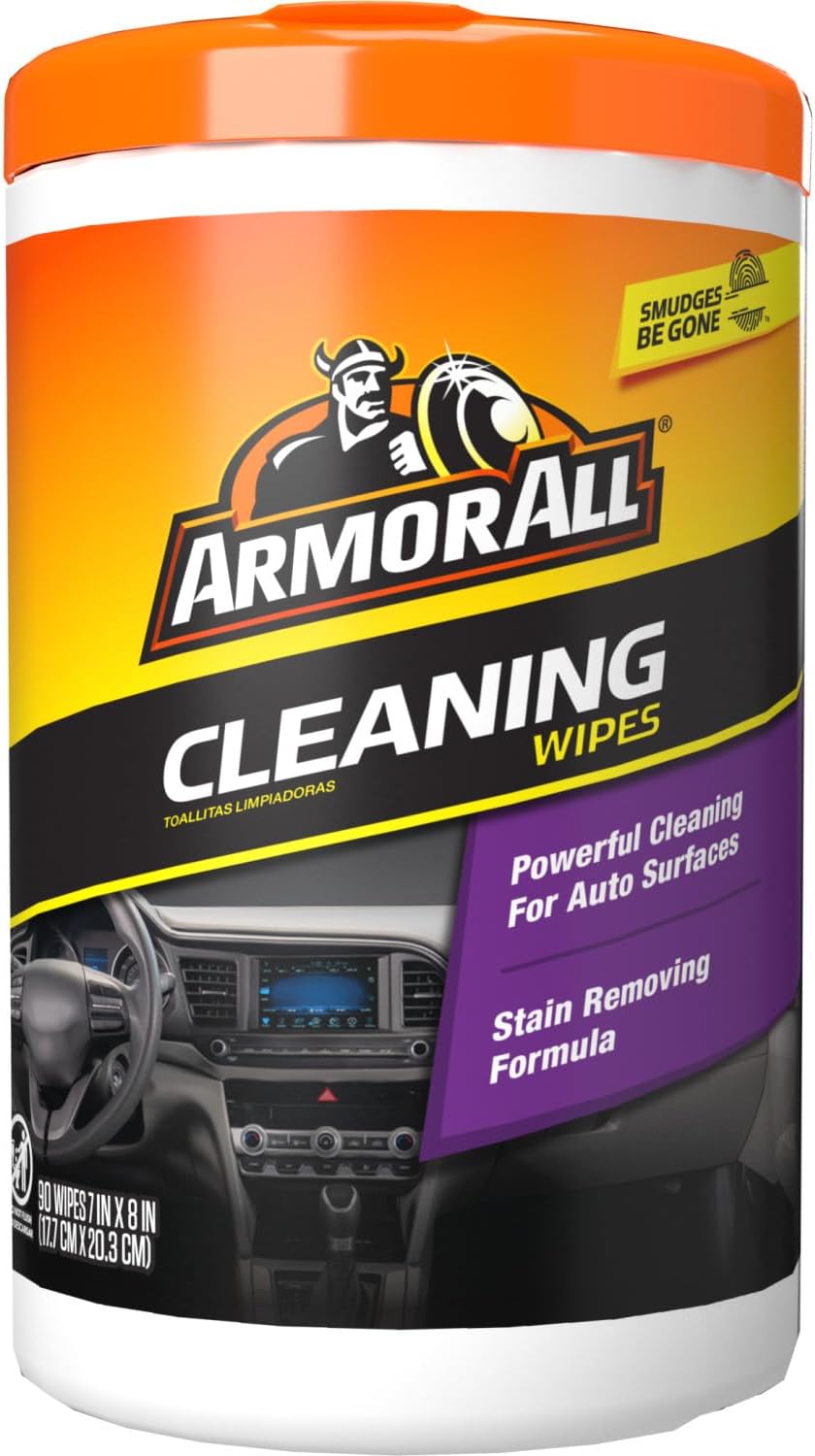 Armor All Car Cleaning Wipes, Wipes for Car Interior and Car Exterior, 90 Wipes Each - Image 3