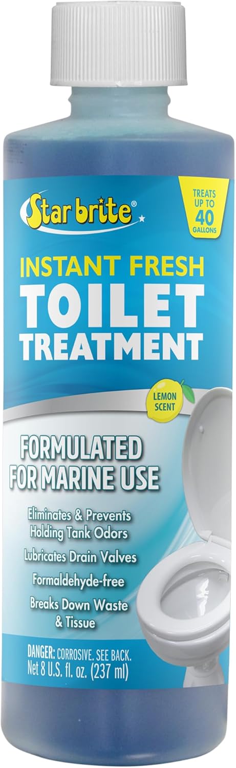 STAR BRITE Instant Fresh Toilet Treatment – Odor Control, Waste Breakdown, Valve Lubrication for RV, Marine, and Portable Toilets – Formaldehyde-Free Formula