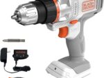 BLACK+DECKER 20V MAX Matrix Cordless Drill/Driver Kit, White (BDCDMT120WC1FF)