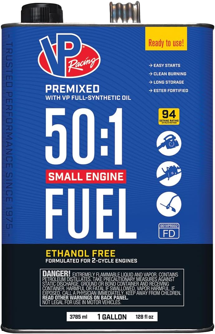 VP Racing Fuels 6231, Ready to Use, 50:1 Premixed 2-Cycle Small Engine Fuel (SEF) - Gallon