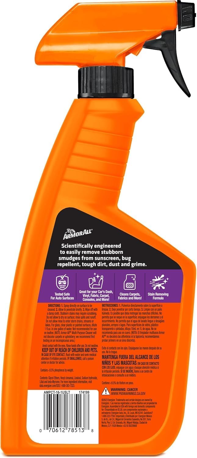 Armor All Multi Purpose Cleaner, Car Cleaner Spray for All Auto Surfaces, 16 Fl Oz - Image 4