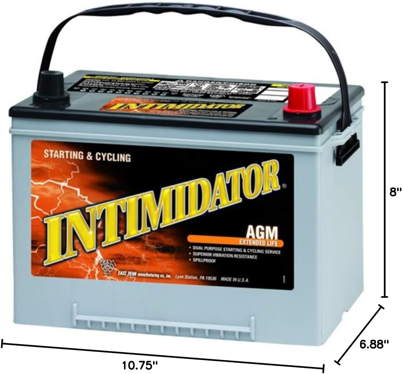 Deka 9A34R AGM Intimidator Battery - Image 2