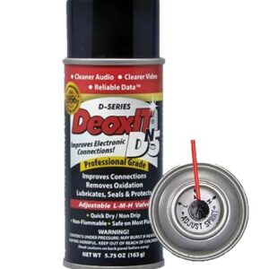 CAIG Laboratories DeoxIT DN5S-6N Spray, More Than A Contact Cleaner, 163g, Low-Med-High Valve, Nonflammable/Non-Drip, Pack of 1