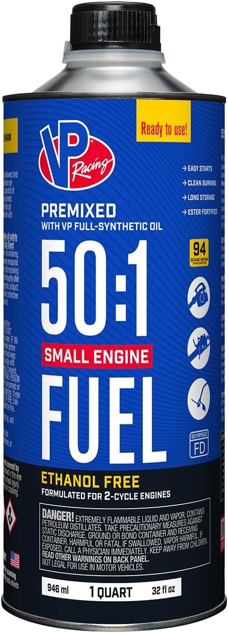 VP Racing 2-Cycle Small Engine Fuel - 50:1 Premixed, Ready to Use - Quart (8 Pack) - Image 5