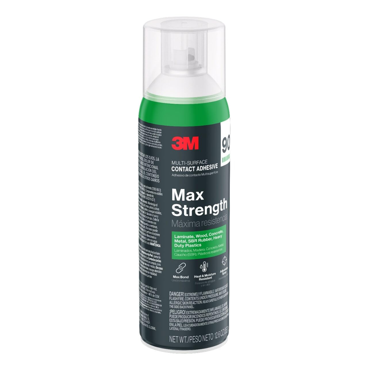 3M Max Strength 90 Multi-Surface Contact Adhesive, 12.6 oz., Low VOC, Max Bond, Heat & Water Resistant, Adjstable Spray for Metal, Wood, Plastics, Laminates, and Concrete (99-NAT) - Image 5