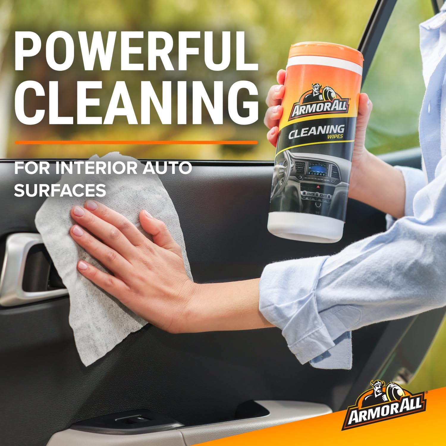Armor All Car Cleaning Wipes, Wipes for Car Interior and Car Exterior, 90 Wipes Each - Image 7
