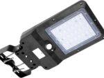 Wagan EL8588 1000 Lumen LED Integrated Solar Street Lamp Security Flood Light Motion Sensor Waterproof Weatherproof Dusk to Dawn Solar LED Light Lamp for Outdoor Garden Yard Path Parking Lot