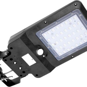 Wagan EL8588 1000 Lumen LED Integrated Solar Street Lamp Security Flood Light Motion Sensor Waterproof Weatherproof Dusk to Dawn Solar LED Light Lamp for Outdoor Garden Yard Path Parking Lot