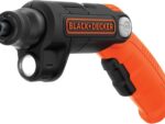 BLACK+DECKER Cordless Screwdriver with LED Light 4V MAX, Electric Screwdriver with 2 Pcs Bit Set (BDCSFL20C)