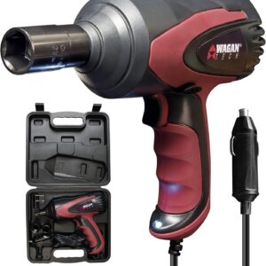 Wagan EL2257 12V DC Mighty Impact Wrench, 1/2 inch 12 Volt Electric Impact Wrench Kit, 271 ft-lbs, Tire Repair Tools with Sockets and Carry Case