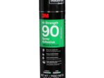3M Hi-Strength 90 Spray Adhesive, Permanent, Bonds Laminate, Wood, Concrete, Metal, Plastic, Clear Glue, Net Wt 17.6 oz, Will Spray Upside Down Only