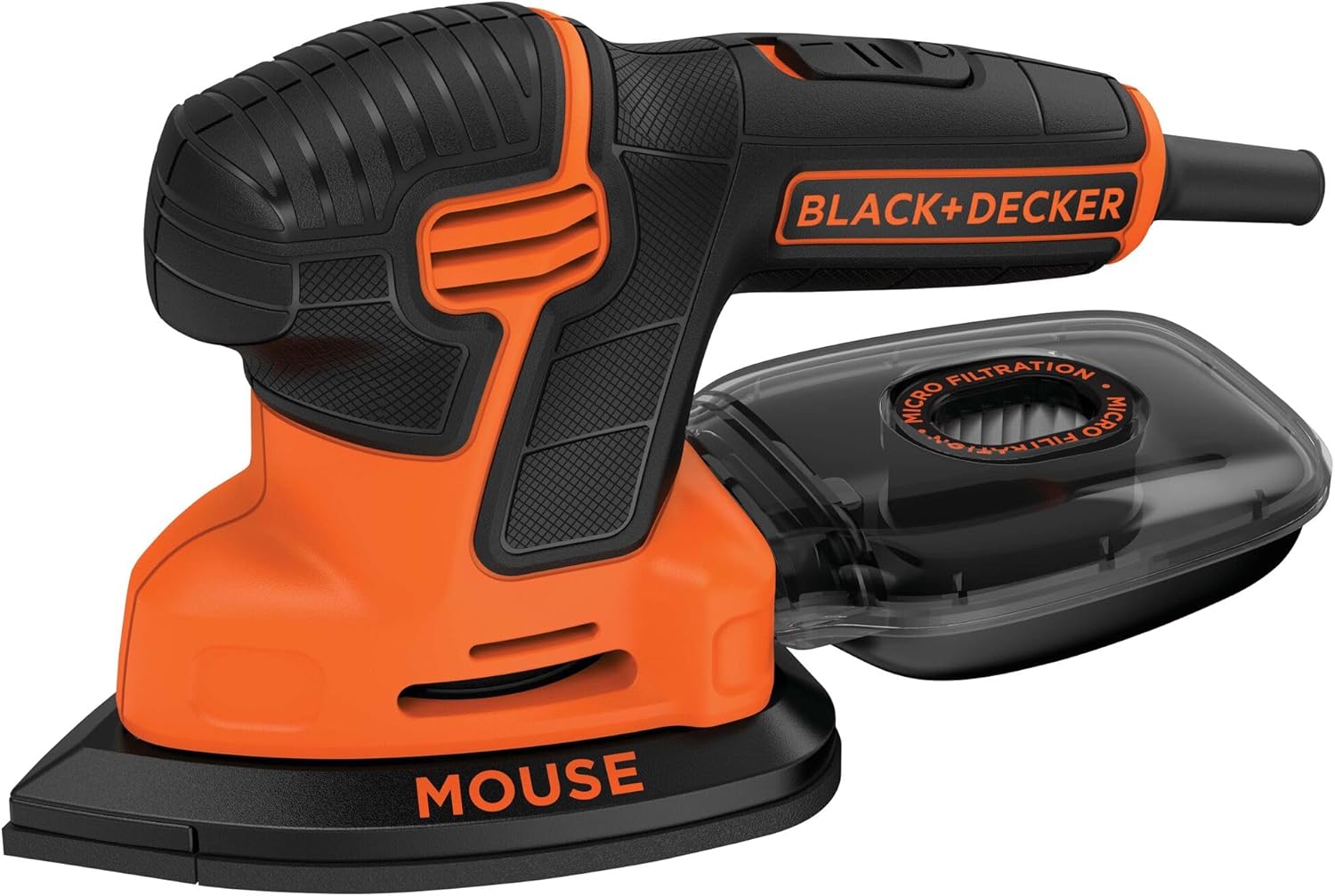 BLACK+DECKER Detail Sander, 1.2 Amp, 16,000 OPM, Compact Design, 3-Position Grip for Comfort, Includes Dust Collector, Corded (BDEMS600) - Image 3