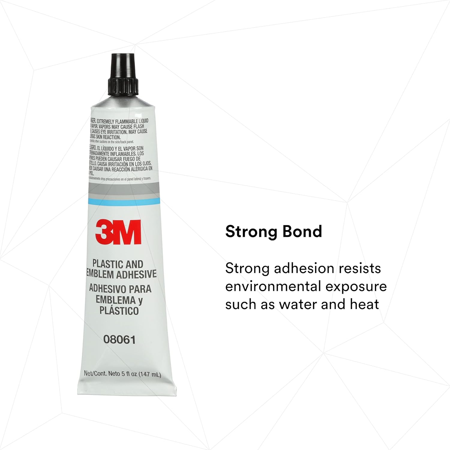 3M Plastic and Emblem Adhesive, 08061, 5 oz Tube - Image 4
