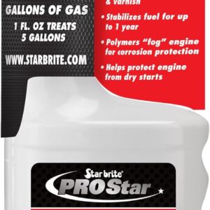 Star Brite PRO Star Gasoline Stabilizer - Fog & Protect Stored Engines & Entire Fuel System from Corrosion - Keep Gas Fresh for up to 1 Year - EZ Store EZ Start
