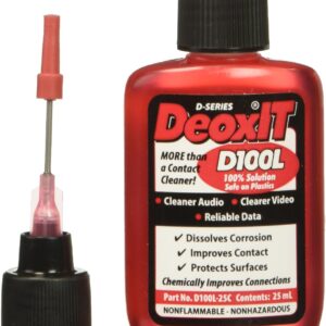 CAIG LABORATORIES DeoxIT D100L-25C Precision Needle Applicator, More Than A Contact Cleaner, 25 mL, Pack of 1
