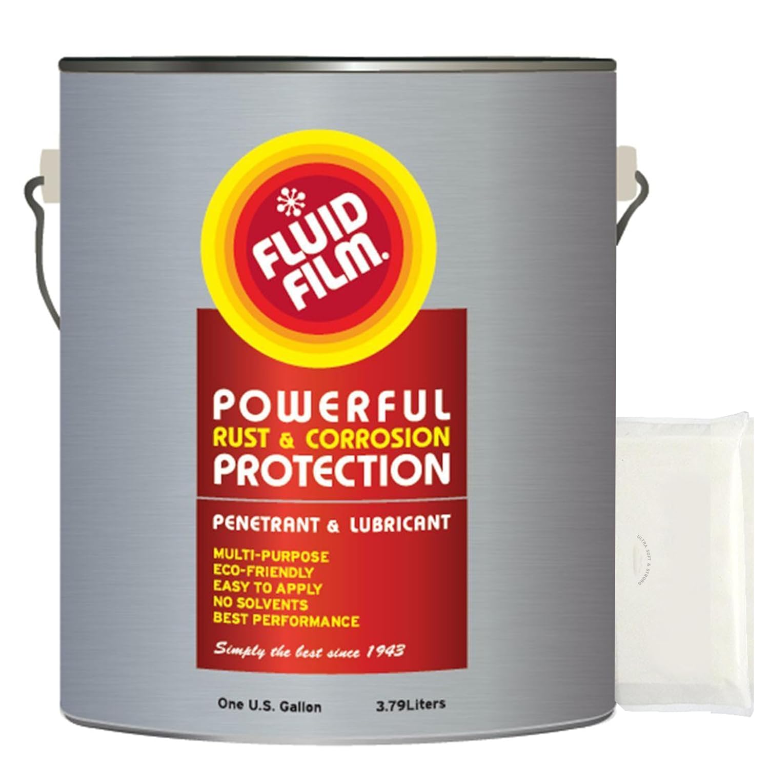 Fluid Film 1 Gallon Can Rust Inhibitor Rust Prevention Anti Corrosion Anti Rust Coating Undercoating Underbody Rust Proofing Corrosion Protection for Truck Snow Blower Car Tractor Bus
