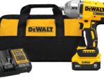 DEWALT 20V MAX Cordless Impact Wrench with Hog Ring Anvil, Brushless High Torque 1/2 Impact Gun, 4-Mode Speed, Includes Battery, Charger and Kit Bag (DCF900P1)