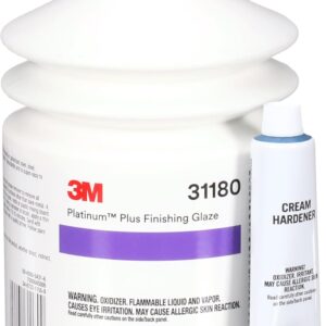3M Platinum Plus Glaze, 31180, Two-Part Premium Selfleveling Finishing Glaze, 30 fl oz/887 mL