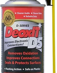 DeoxIT D5S-6 Spray, More Than A Contact Cleaner, 142g, Integrated Straw