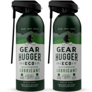 Gear Hugger Multipurpose Lubricant - Eco-Friendly (11 oz, Pack of 2), Rust Remover - Garage Door Lubricant Spray, Door Hinge Lubricant & Lock Lubricant - Plant-Based, No Petroleum, No PTFE