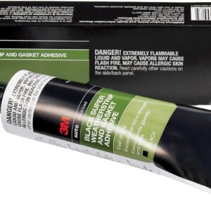 3M Black Super Weatherstrip and Gasket Adhesive, 08008, 5 fl oz, 1 Per Pack