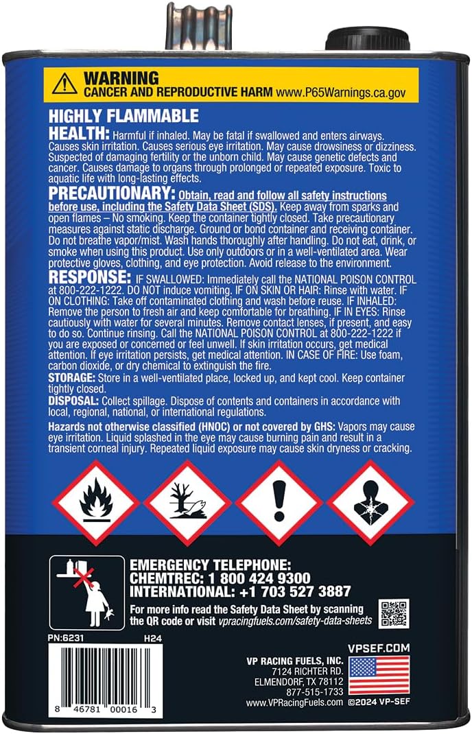 VP Racing Fuels 6231, Ready to Use, 50:1 Premixed 2-Cycle Small Engine Fuel (SEF) - Gallon - Image 2