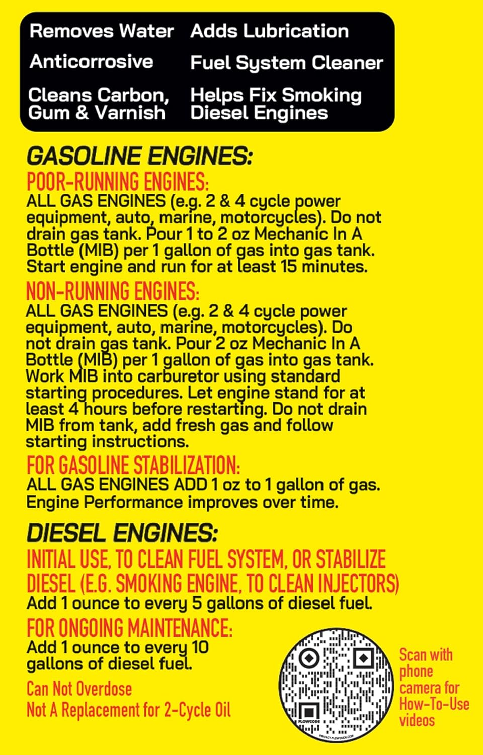 Mechanic in A Bottle for Gas & Diesel Fuel Systems 24 oz - 2 Pack Fuel System Cleaner & Stabilizer for Peak Engine Performance - Image 2