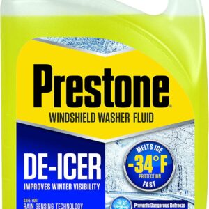 Prestone AS253-6PK De-Icer Windshield Washer Fluid (for Temperatures as Low as -34F), 1 Gallon, 6 Pack