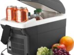 Wagan EL6206 12V 6 Quart Personal Thermoelectric, 6 Liter Capacity, Portable Electric Cooler Warmer with 12/24V DC, Small Fridge for Car, RV, and Camping Use, UL Listed