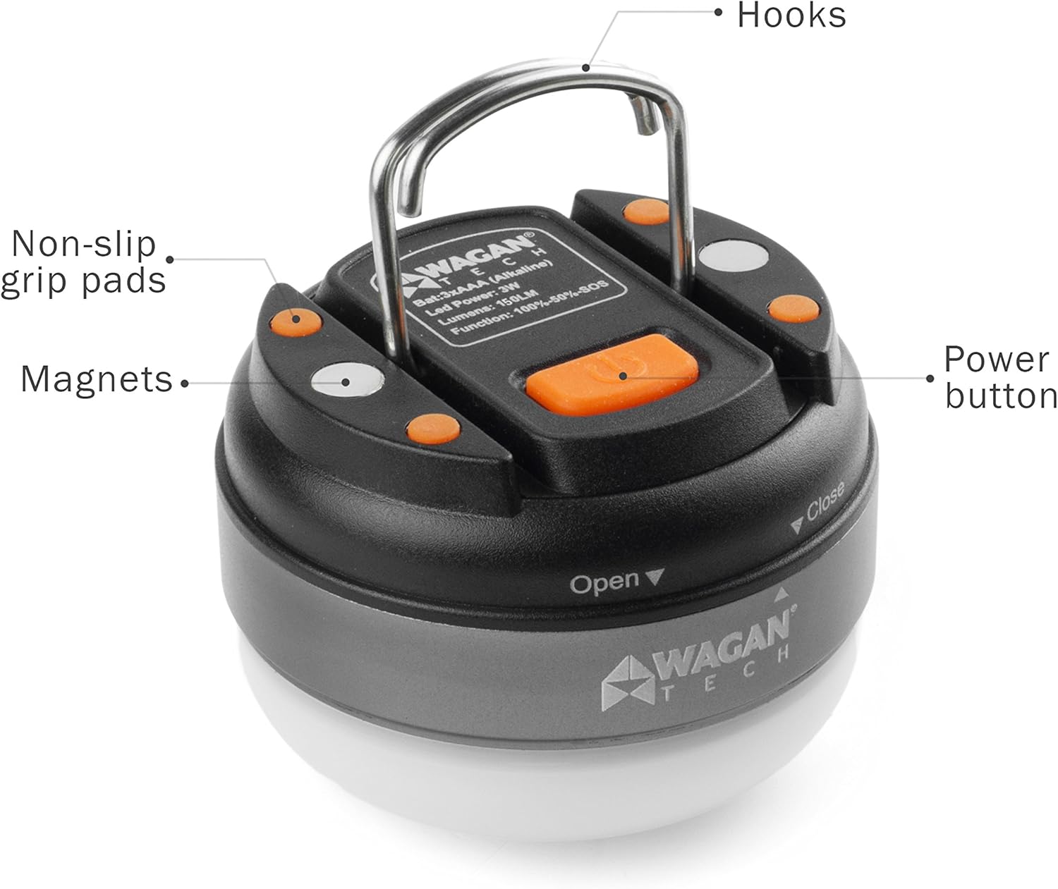 WAGAN 4301 #Camplites Dome Lantern Flashlight LED for Camping, Hiking, Emergencies - Image 7