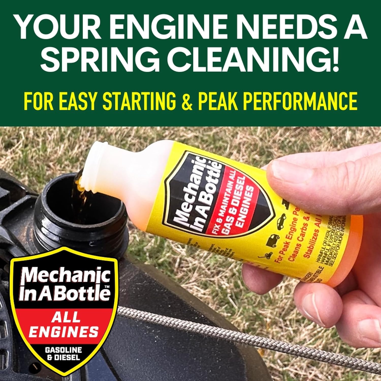 Mechanic in A Bottle Gas & Diesel Formula, Gallon Jug. 2-128-1, Fuel System Cleaner & Stabilizer, Maintain Peak Performance. - Image 3