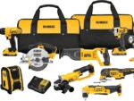 DEWALT 20V MAX Power Tools, 9 Cordless Tool Combo, Impact and Drill Driver, Oscillating Tool, Grinder,Circular and Reciprocating Saw,Right Angle Drill,Speaker,LED Light, 2 Batteries,Charger (DCK940D2)