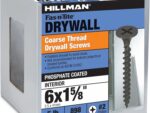 The Hillman Group 47126 6 X 1-5/8-Inch Coarse Thread Phillips Drive Drywall Screw, 5-Pound,Black Phosphate