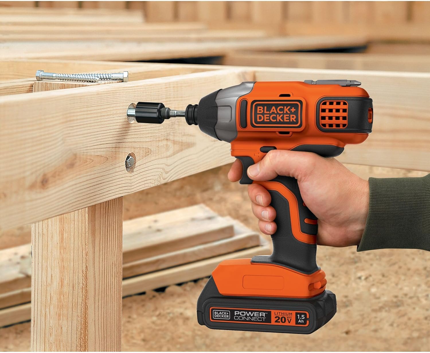 BLACK+DECKER 20V MAX* POWERCONNECT 1/4 in. Cordless Impact Driver Kit (BDCI20C) - Image 3