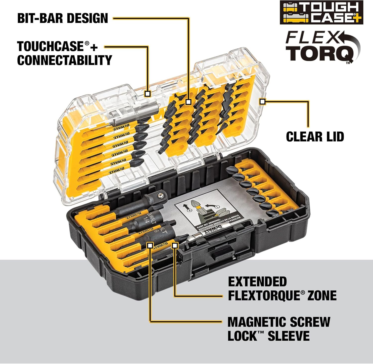 DEWALT Screwdriver Bit Set, 40 Pcs. Impact Ready, FlexTorq Impact Driver Bit Set with Storage Case (DWA2T40IR) - Image 6