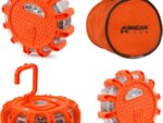 Wagan EL2639-3 FRED Flashing Roadside Emergency Disc LED Flare 9 Flash Modes for Roadside Security, Warning Flashing with Magnet and Hook for Vehicles and Boats