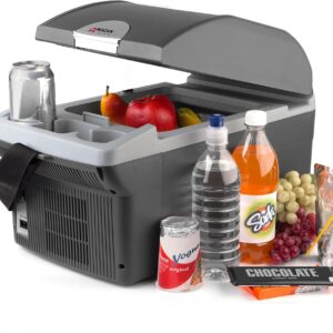 Wagan EL6214 Personal Thermoelectric Cooler/Warmer, 14 Liter Capacity, Portable Electric Car Cooler with 12/24V DC, 12V Small Fridge for Car, RV, and Camping Use, UL Listed